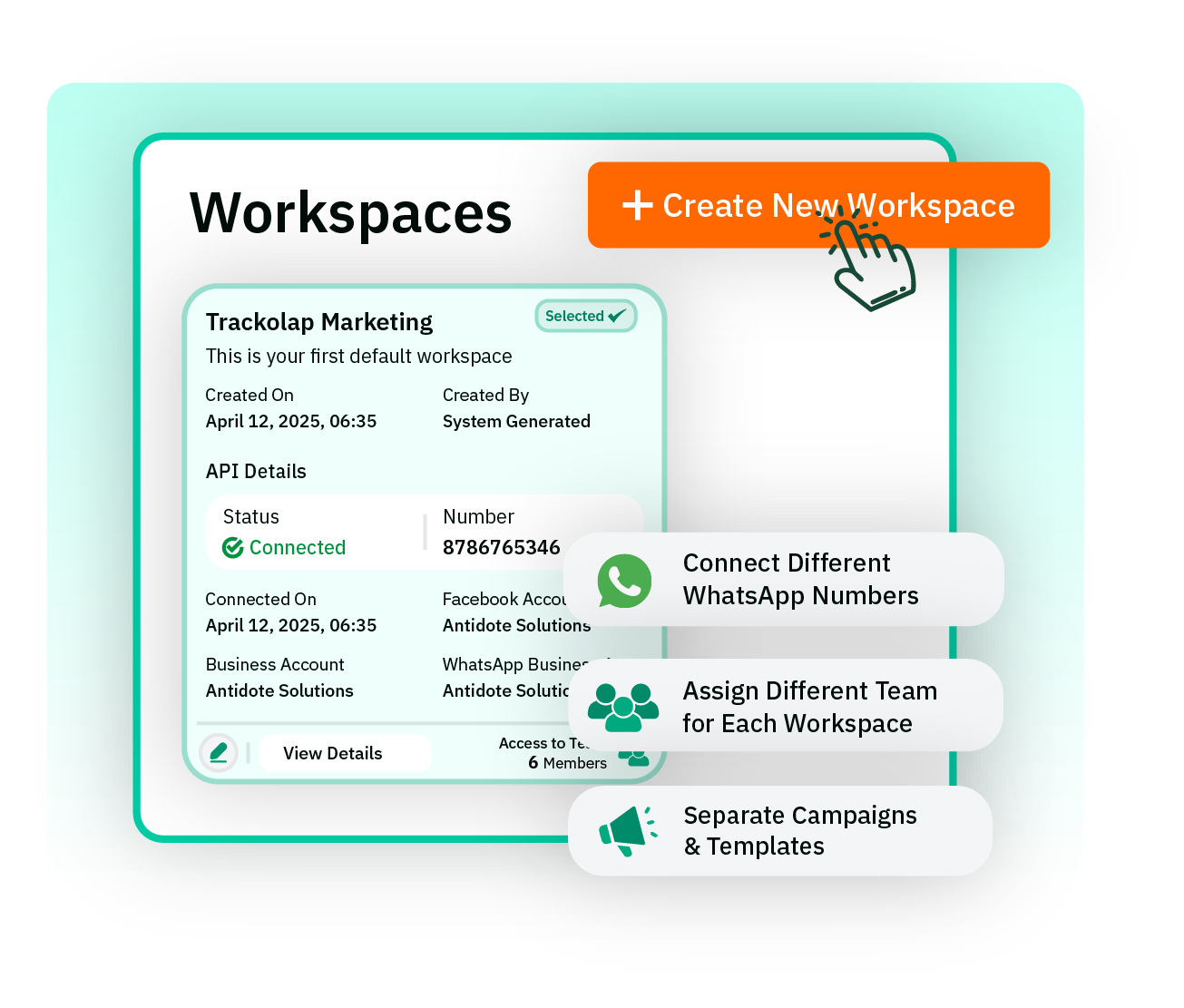 WhatsApp Business Multiple Agents overview