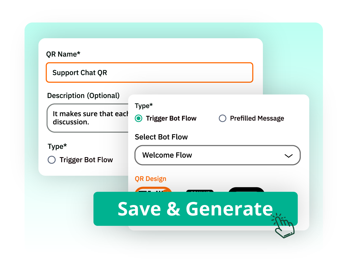 Save and generate WhatsApp QR